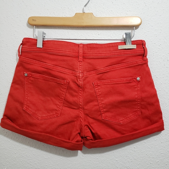 Anthropologie Pilcro Red Hyphen Denim Shorts - Picture 7 of 11